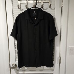 Denim & Flower Black Casual Button Down Shirt